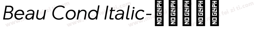 Beau Cond Italic字体转换